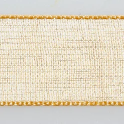 Ruban Mousseline Avec Lisière Tissée 25mm X 50m-DecoWoerner Clearance