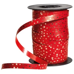 Ruban Poly à Friser "Étoile", 10 Mm, 100 M,-DecoWoerner Discount