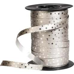 Ruban Poly à Friser "Étoile", 10 Mm, 100 M,-DecoWoerner New