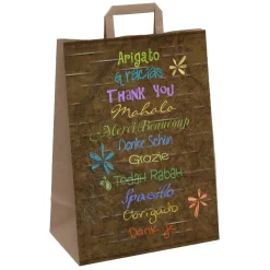 Sac Cabas En Papier Merci 35 X 26 X 12 Cm-DecoWoerner Clearance