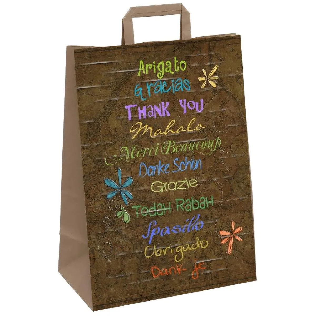 Sac Cabas En Papier Merci 35 X 26 X 12 Cm-DecoWoerner Clearance