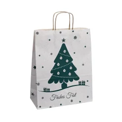 Sac Cabas Sapin De Noël, Papier D'herbe, 34 X 26 X 12 Cm, 50 Pièces-DecoWoerner