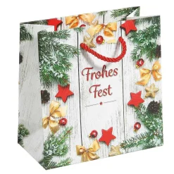Sac Cadeau "Joyeuses Fêtes" 28 X 28 Cm 25 Pces-DecoWoerner Clearance