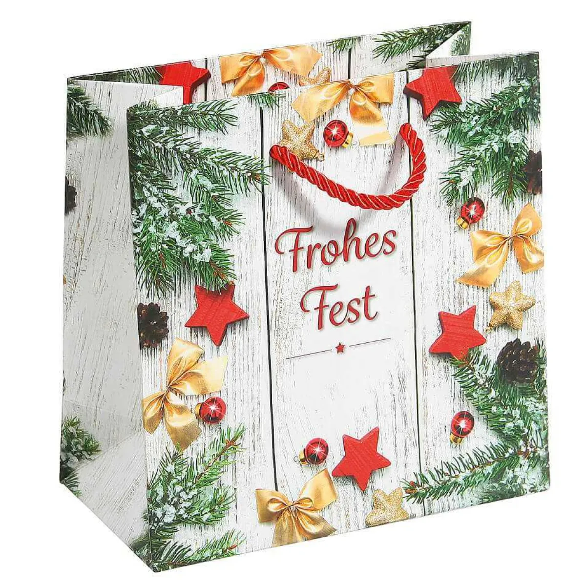 Sac Cadeau "Joyeuses Fêtes" 28 X 28 Cm 25 Pces-DecoWoerner Clearance