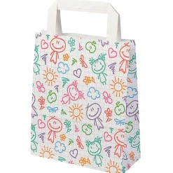 Sac En Papier "Happy", 18 X 22 X 8 Cm-DecoWoerner Clearance