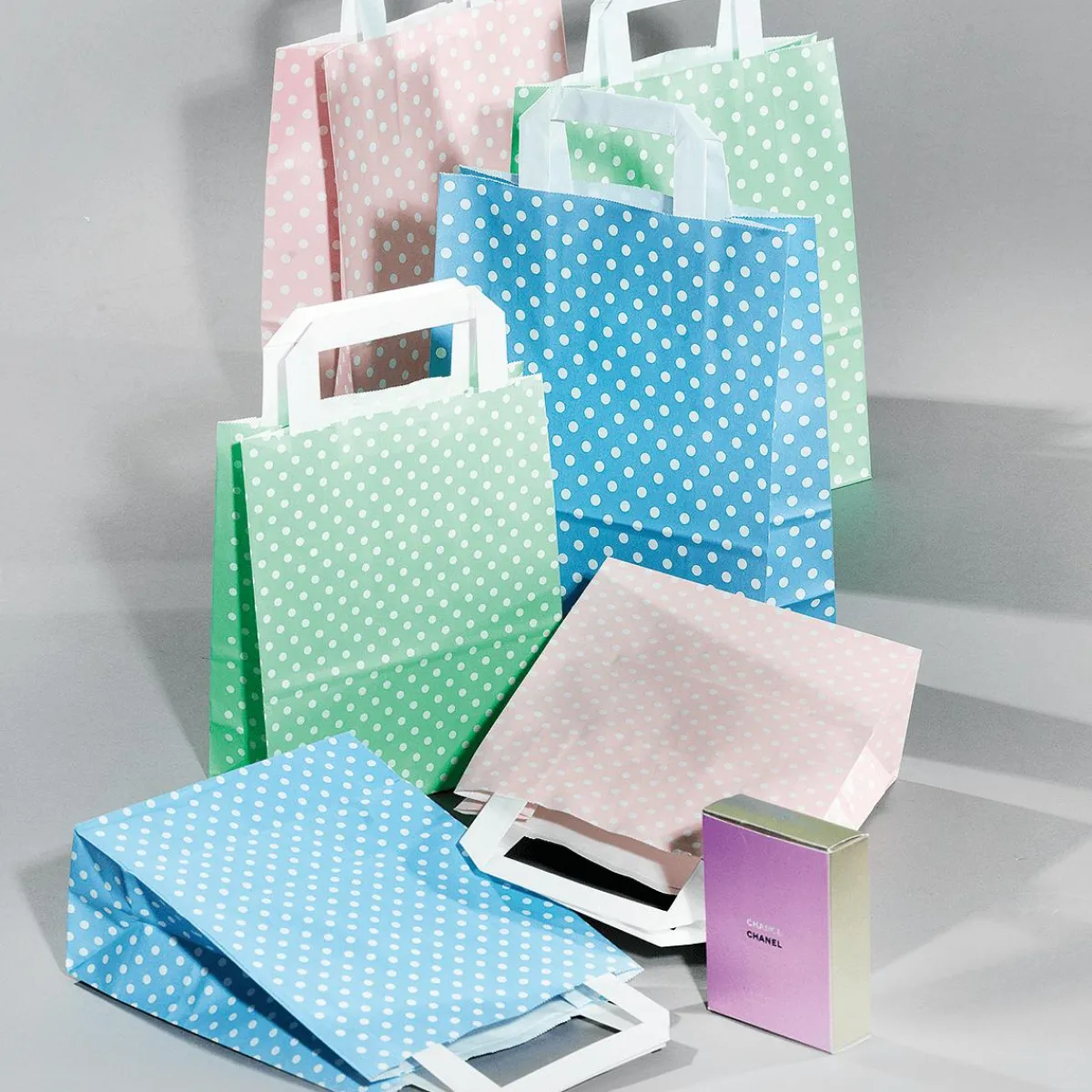 Sac En Papier Kraft "Petits Points" 22 X 18 Cm,-DecoWoerner New