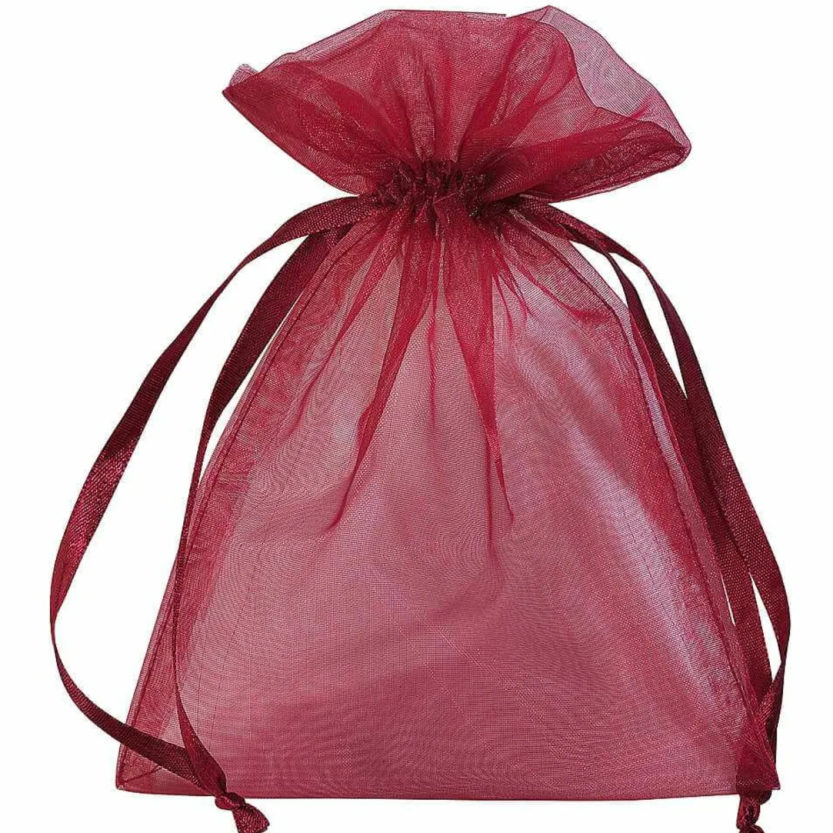 Sachet En Organza 18 Cm, 50 Pces, Bordeaux-DecoWoerner Online