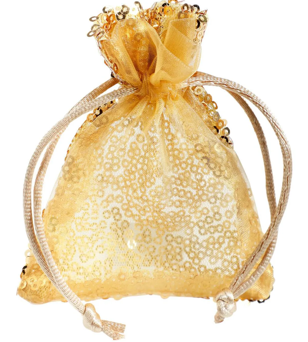 Sachet En ganza à Paillettes 10 Cm, 10 Pces,-DecoWoerner Outlet