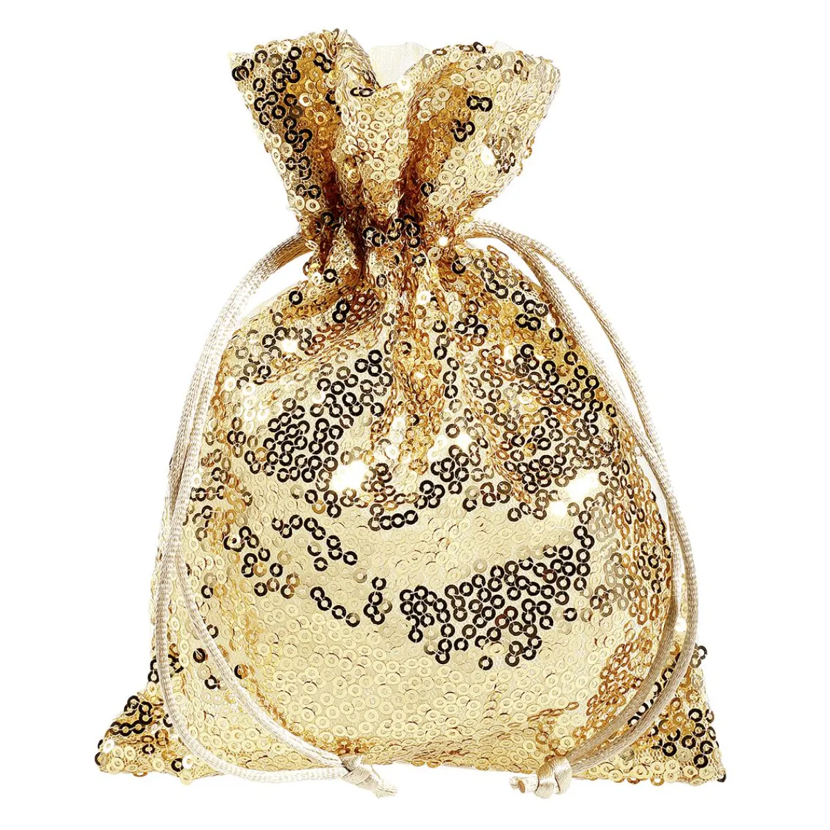 Sachet En ganza à Paillettes 18 Cm, 10 Pces,-DecoWoerner New