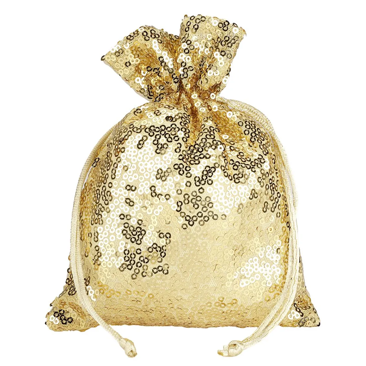 Sachet En ganza à Paillettes 18 Cm, 10 Pces,-DecoWoerner New