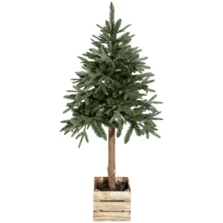 Sapin Artificiel Dans Un Cube En Bois-DecoWoerner Clearance