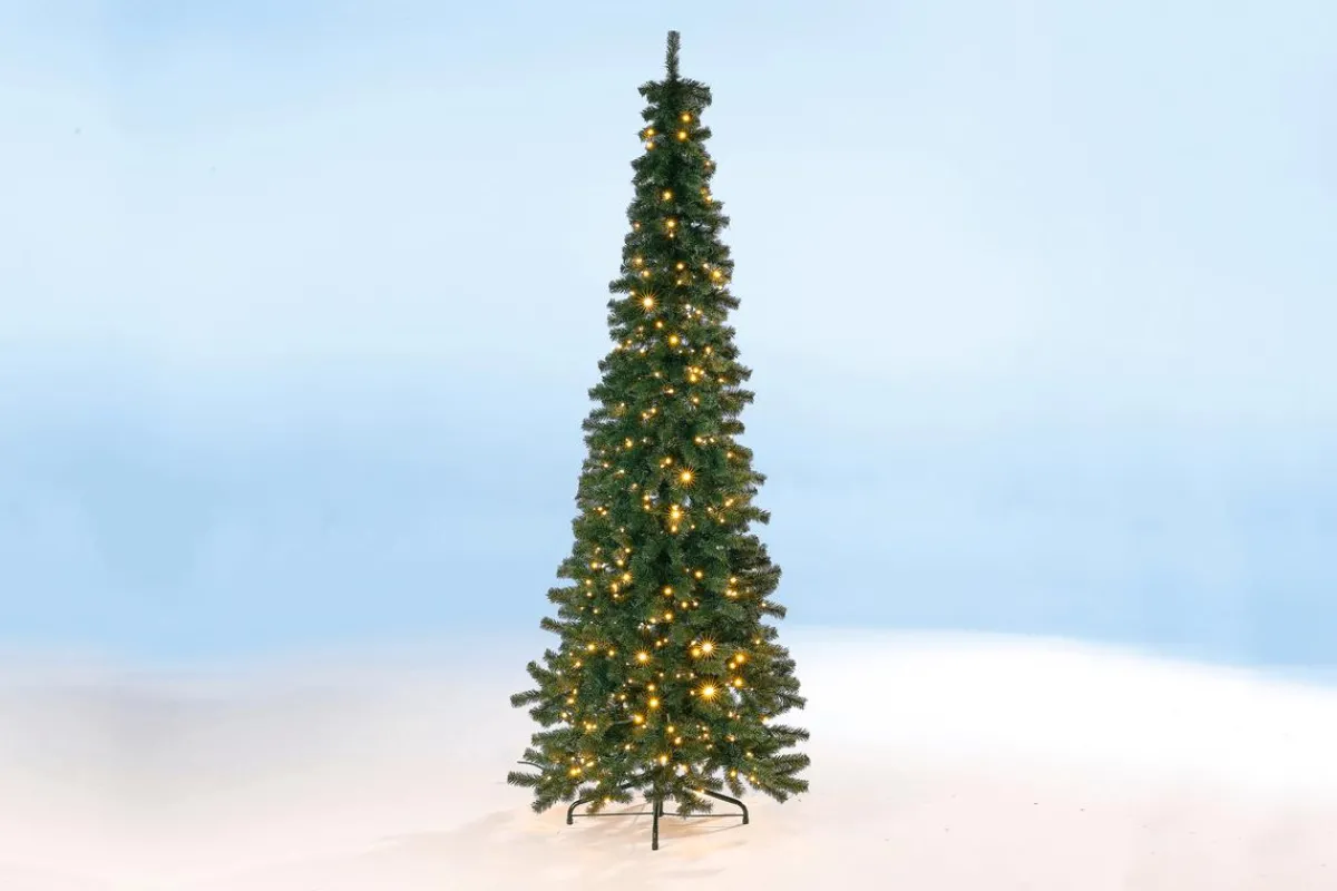 Sapin Artificiel étroit Avec LED 210 Cm-DecoWoerner Online