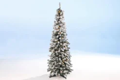 Sapin Artificiel étroit, Enneigé Avec LED 210 Cm-DecoWoerner Sale