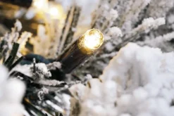 Sapin Artificiel étroit, Enneigé Avec LED 210 Cm-DecoWoerner Sale