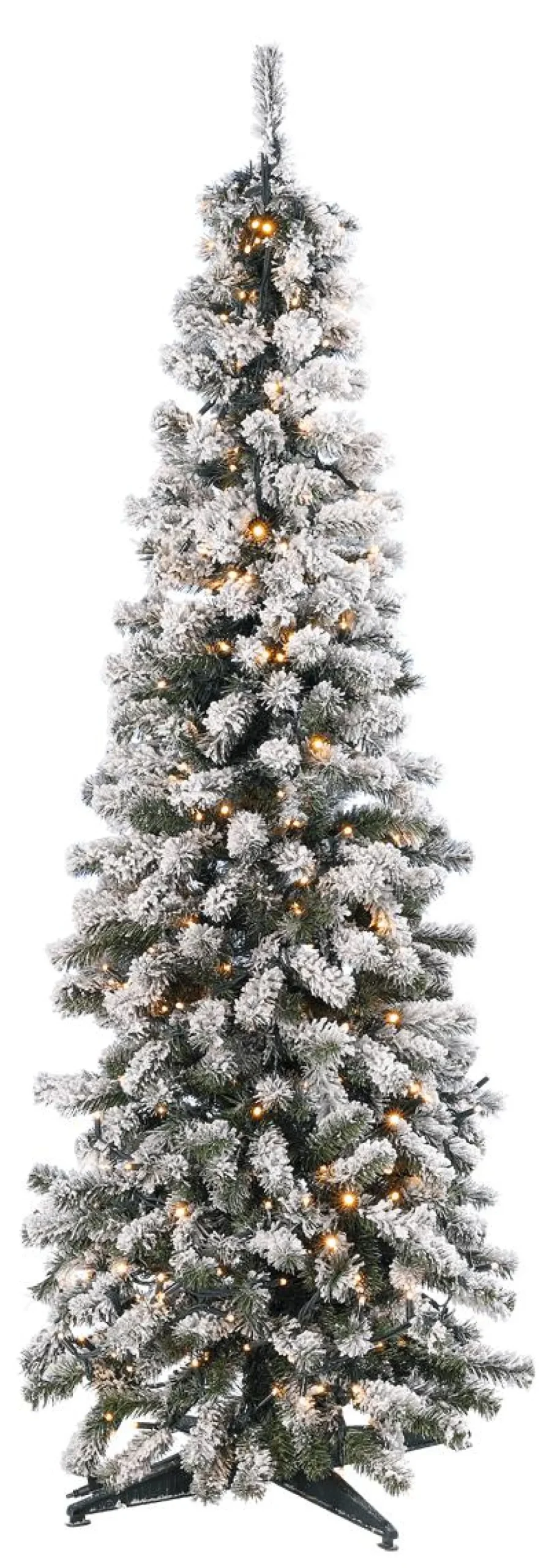 Sapin Artificiel étroit, Enneigé Avec LED 240 Cm-DecoWoerner Hot