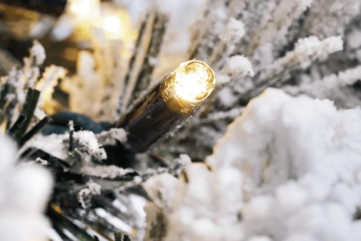 Sapin Artificiel étroit, Enneigé Avec LED 240 Cm-DecoWoerner Hot