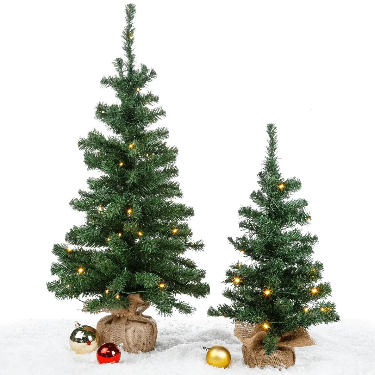 Sapin Décoratif Avec LED Et Sac En Jute 60 Cm-DecoWoerner New