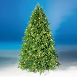 Sapin De Noël Artificiel Nordmann Avec LED 240 Cm-DecoWoerner Outlet