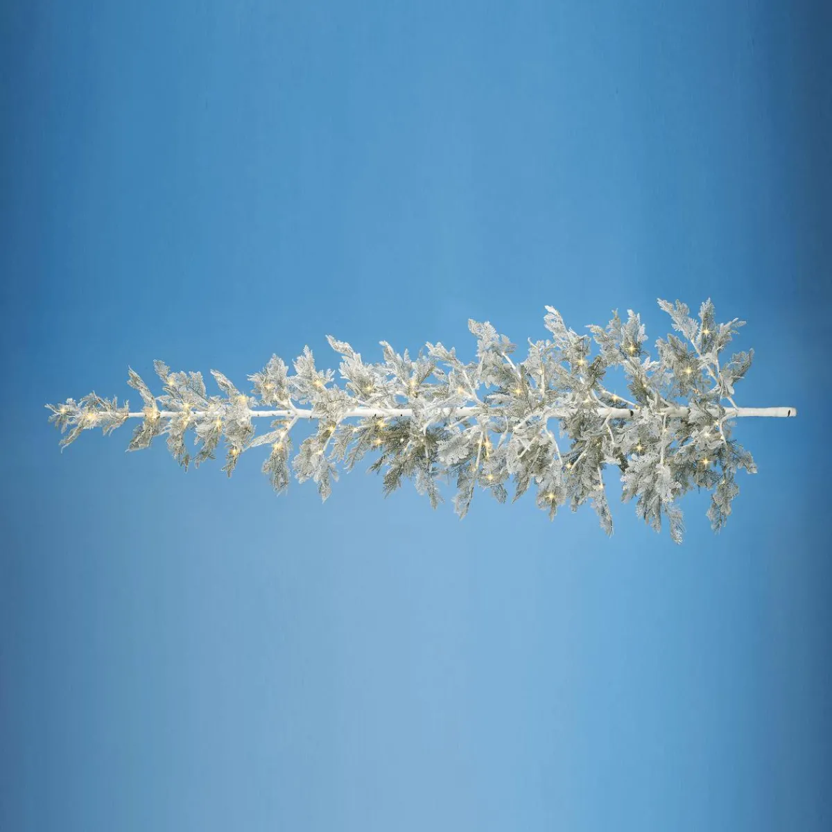 Sapin De Noël Artificiel Suspendu Cèdre Avec Aiguilles Givrées Et LED 300 Cm-DecoWoerner Sale
