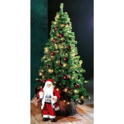 Sapin De Noël Artificiel étroit Avec LED 210 Cm-DecoWoerner Discount