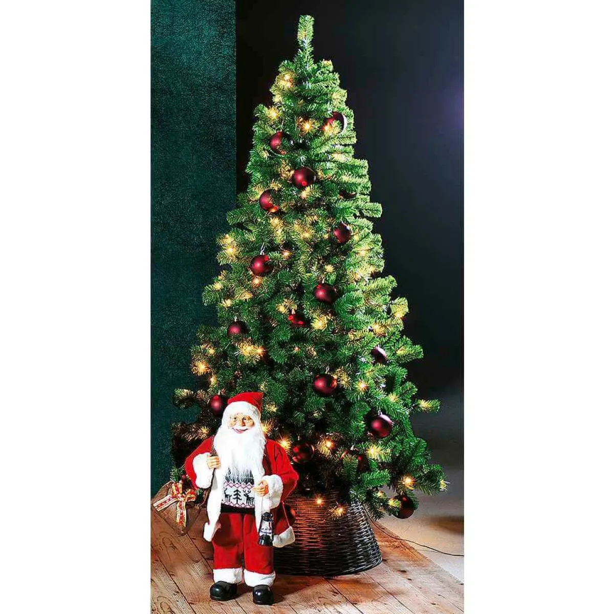 Sapin De Noël Artificiel étroit Avec LED 210 Cm-DecoWoerner Discount