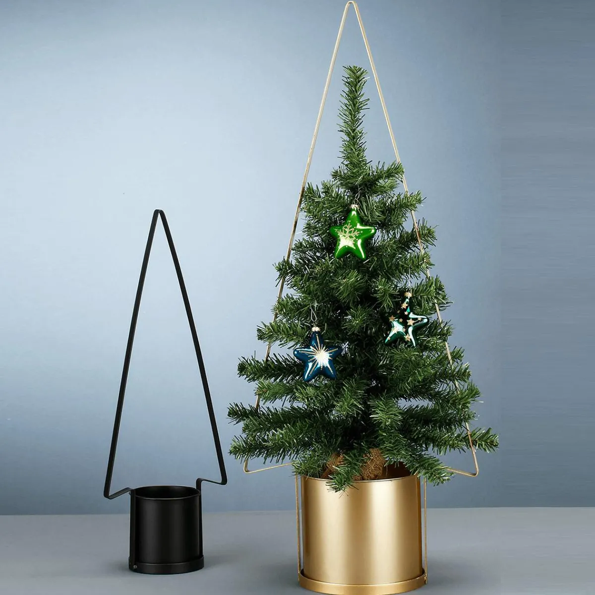 Sapin En Métal Avec Pot De Fleur, 55 Cm De Haut-DecoWoerner Online