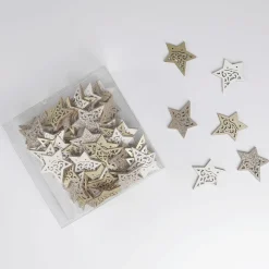Saupoudrage étoiles En Bois 72 Pièces 4 Cm-DecoWoerner Outlet