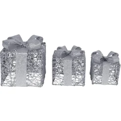 Set De Boîtes Cadeaux En Métal Argenté-DecoWoerner Sale