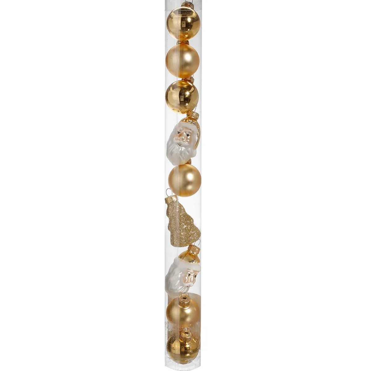 Set De Boules De Noël En Verre 9 Pièces Dans La Boîte-DecoWoerner New