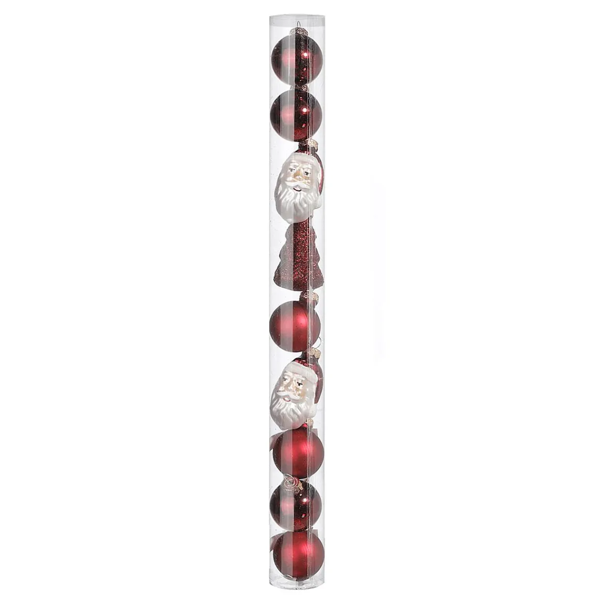 Set De Boules De Noël En Verre 9 Pièces Dans Une Boîte-DecoWoerner New