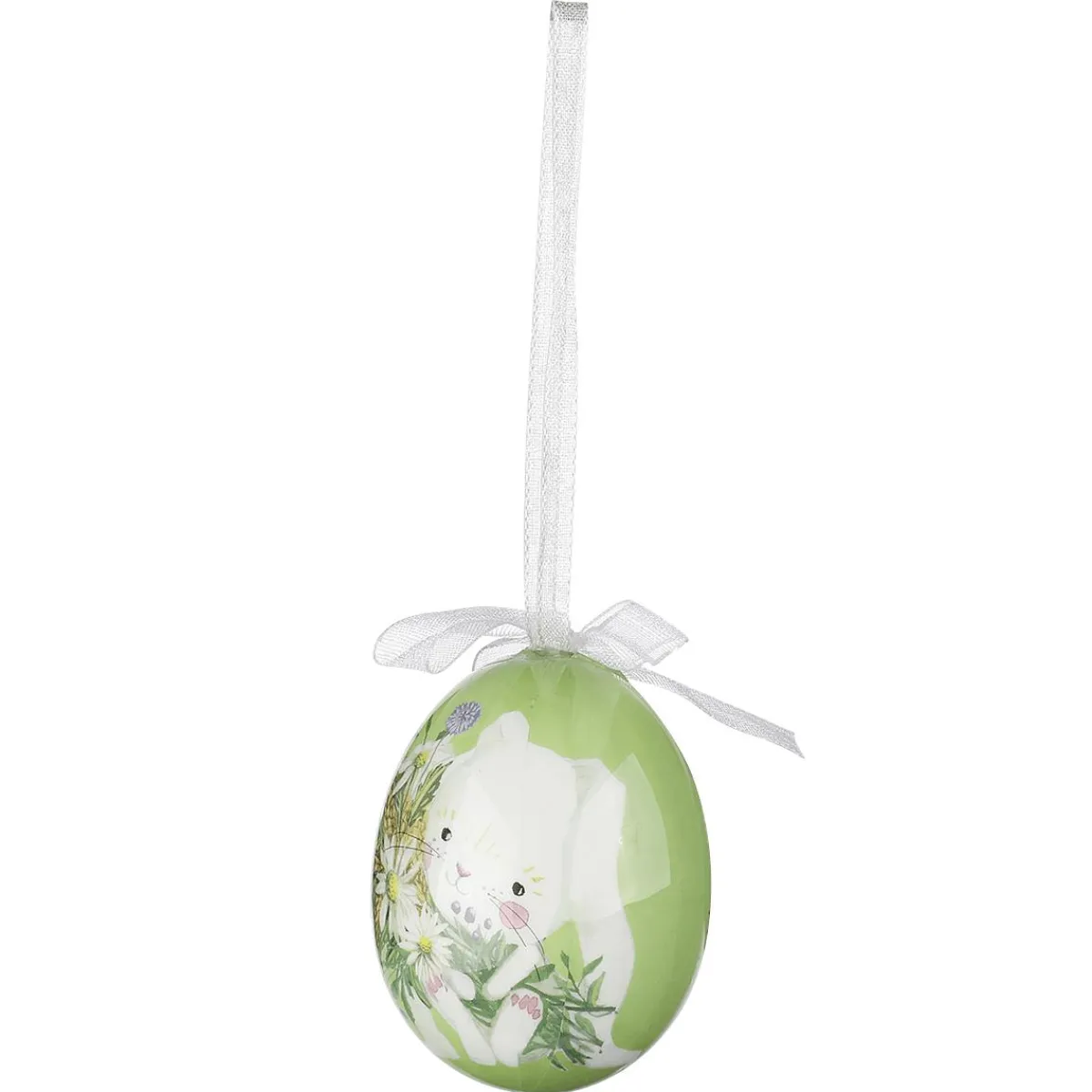 Set D'oeufs De Pâques à Suspendre En Mousse, Jaune Avec Motif De Lapin Et Noeud 8pcs.-DecoWoerner Clearance