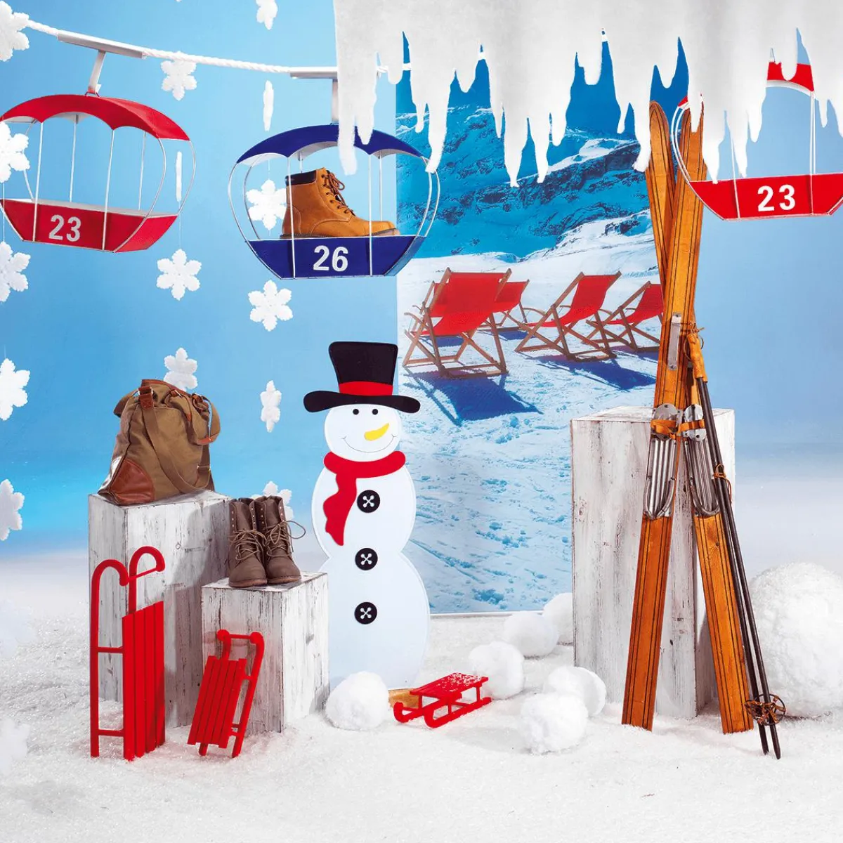 Skis Déco En Bois, Long. 140 Cm-DecoWoerner Sale