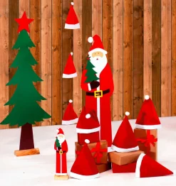 St Nicolas Déco Feutre 38 Cm , 3 Pces-DecoWoerner Outlet