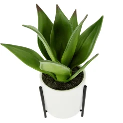 Succulente Artificielle En Pot Blanc 27 Cm-DecoWoerner Best