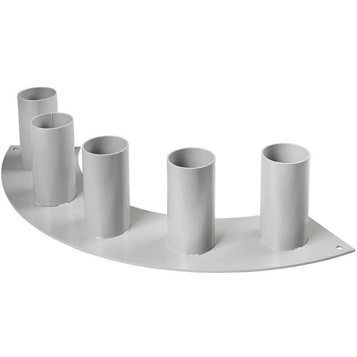 Support Métallique 5 Logements, Hauteur 15 Cm, Gris, Incurvé-DecoWoerner Best