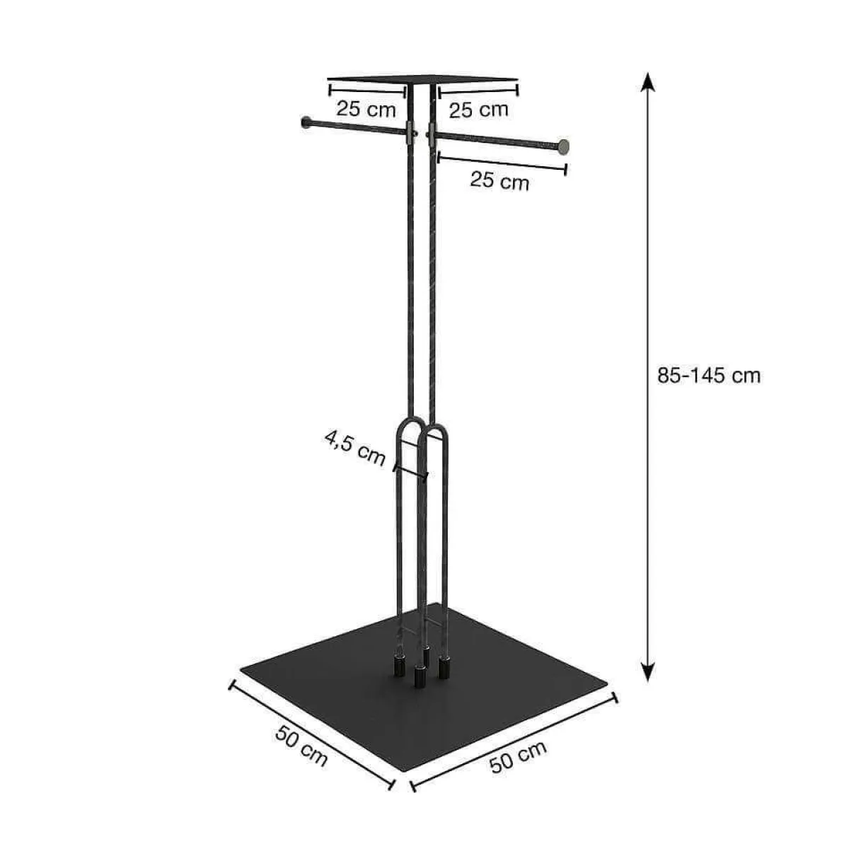 Support Suspendu à Deux Bras LOFT, 85 - 145 Cm-DecoWoerner Sale