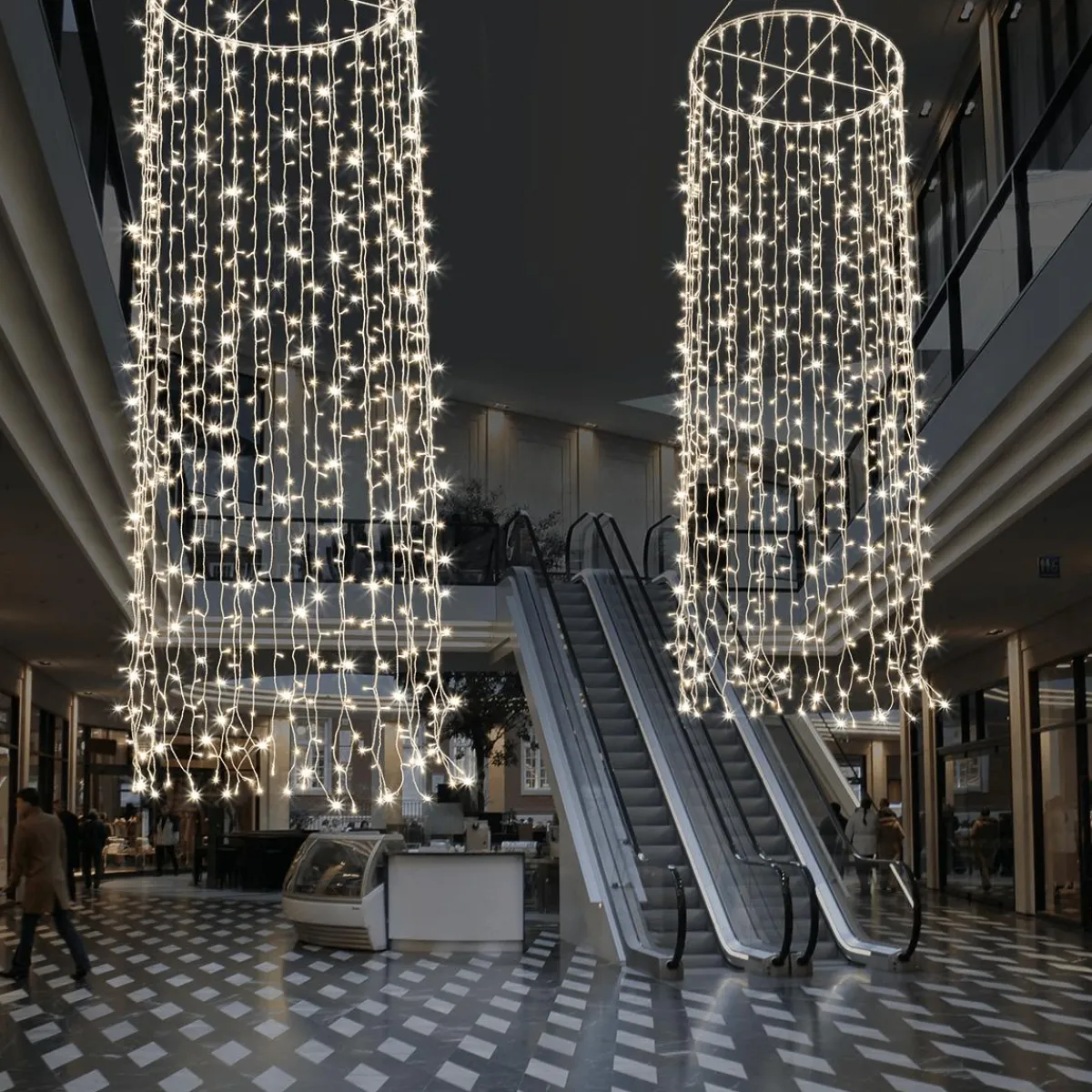 Suspension Chaîne Lumineuse à LED 24V Pour L’int., 1200 LED, 500 X 100 Cm-DecoWoerner New