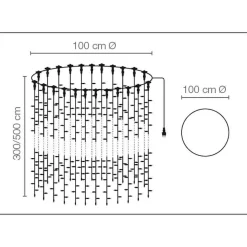 Suspension Chaîne Lumineuse à LED 24V Pour L’int., 720 LED, 300 X 100 Cm-DecoWoerner Clearance