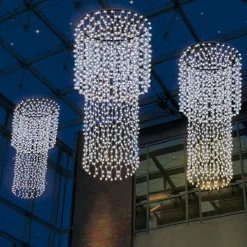 Suspension Chaînes Lumineuses LED, Lumière he, 500 Cm, Ø 100 Cm-DecoWoerner