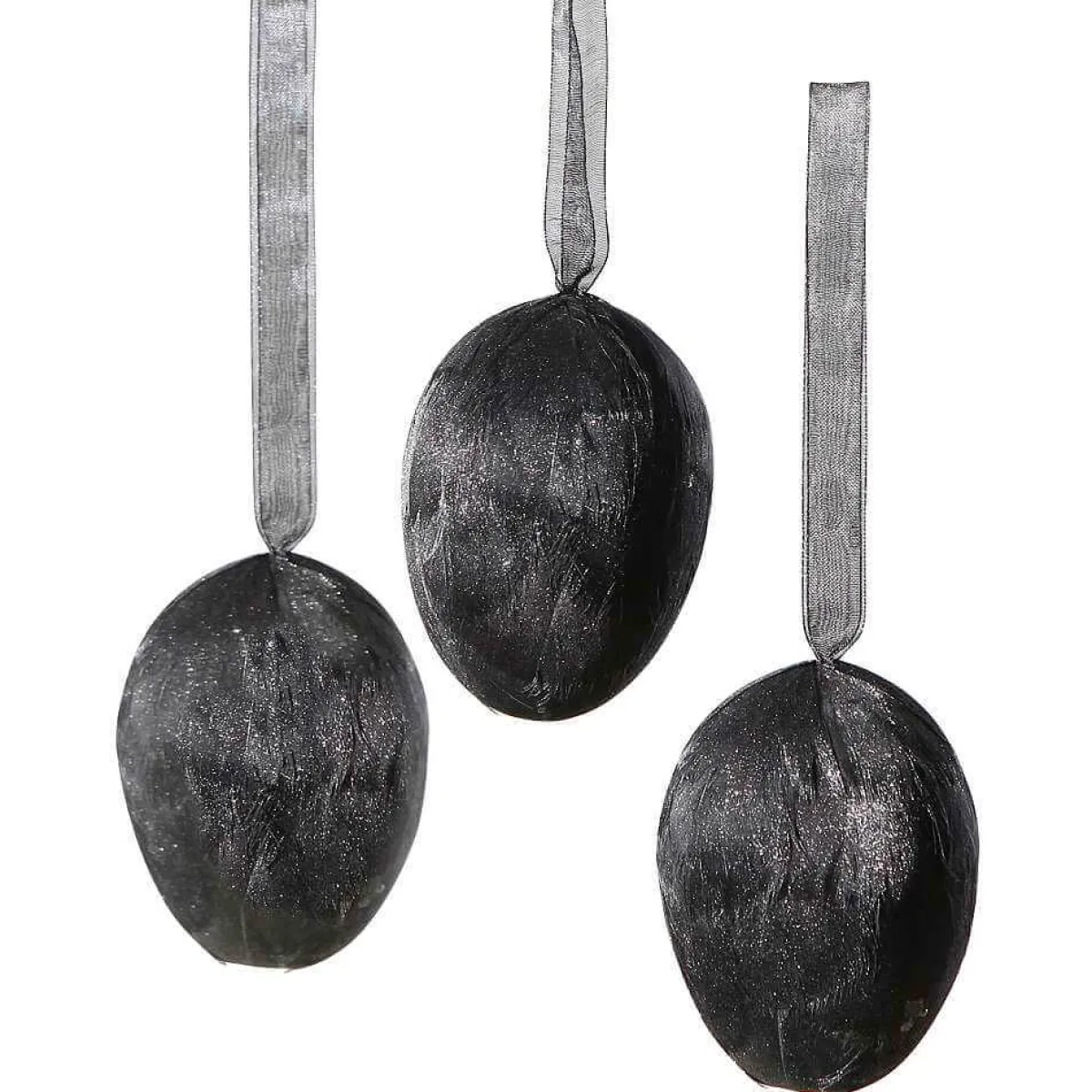 Suspension Déco œuf-plumes e, Long. 8 Cm, 3 Pces-DecoWoerner Best