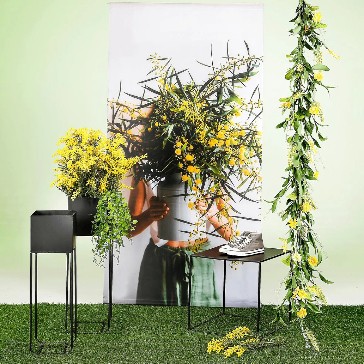 Suspensions De Plantes Artificielles Feuille En Coeur, 68 Cm-DecoWoerner Clearance