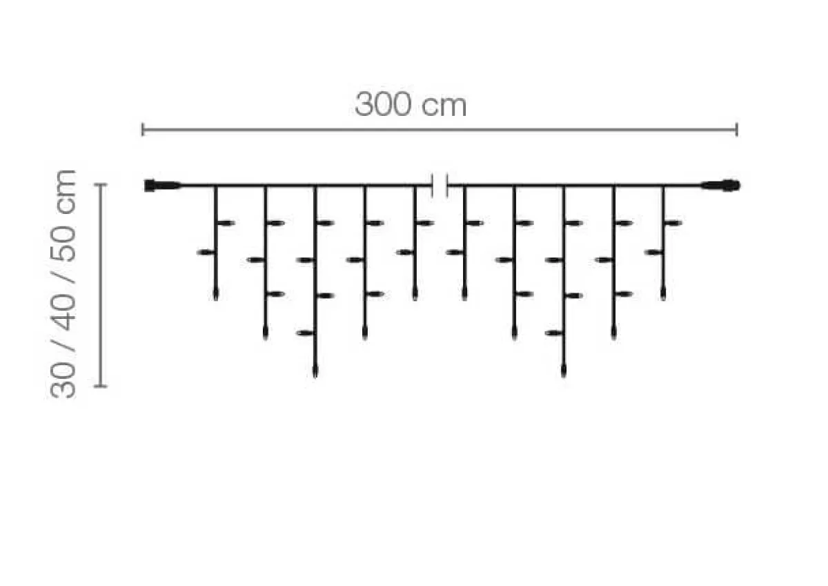 Système LED Icicle-Light IP20 300 X 50 Cm, Sans Cable-DecoWoerner Best