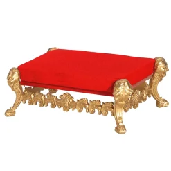 Tabouret "Baroque", Rouge-doré-DecoWoerner Discount
