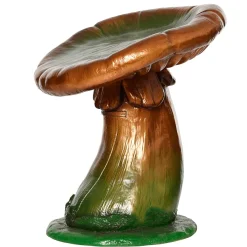 Tabouret Champignon Sculpture En Fibre De Verre 54 Cm Or Vert-DecoWoerner Online