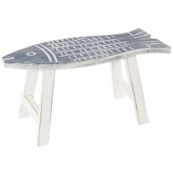 Tabouret En Forme De Poisson -blanc 44 Cm-DecoWoerner