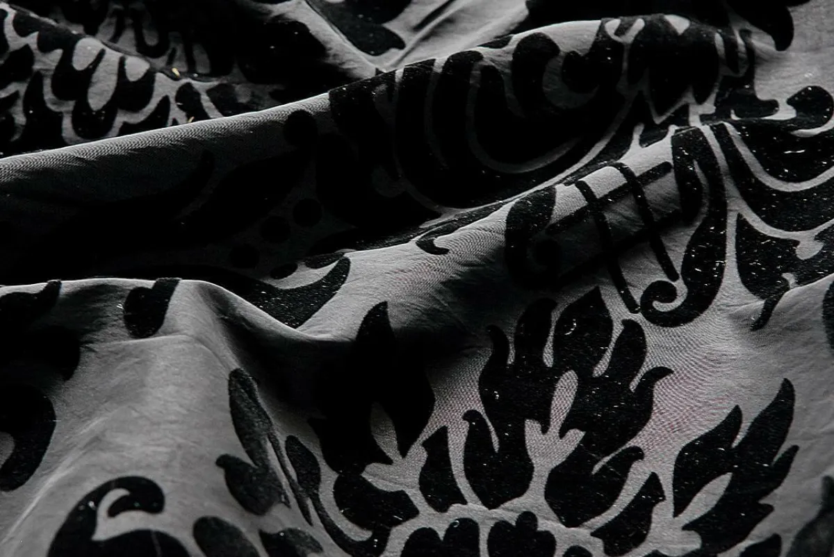 Taffetas à Flocage Velours Larg. 145 Cm,-DecoWoerner