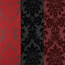 Taffetas à Flocage Velours Larg. 145 Cm, Bordeaux-DecoWoerner Best