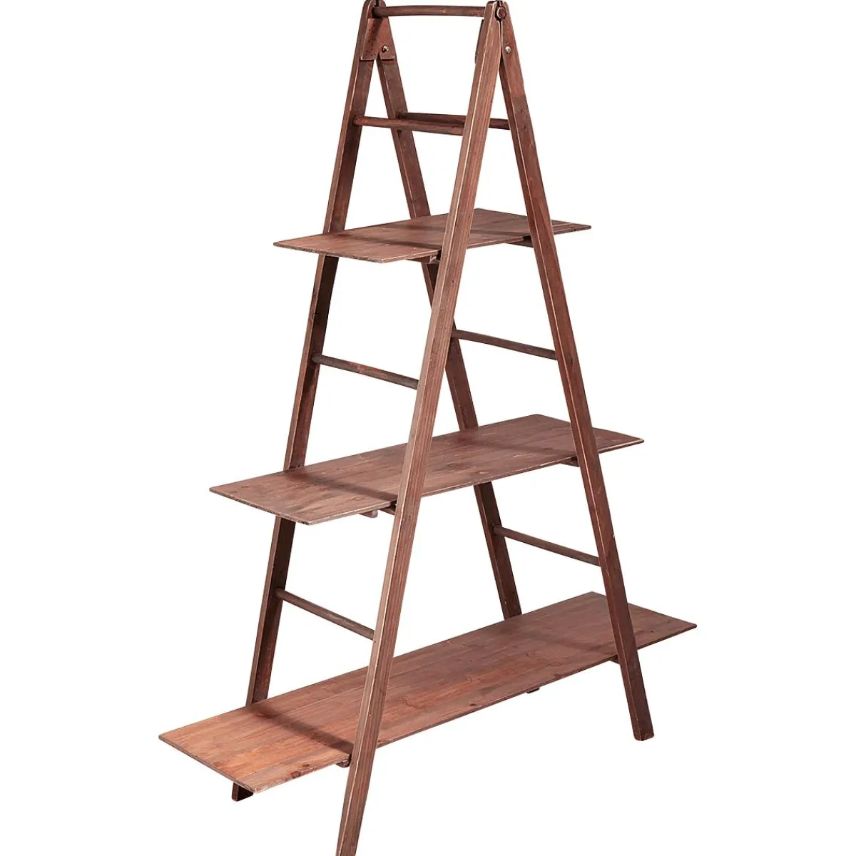 Étagère-échelle Vintage Brune, Haut. 150 Cm-DecoWoerner