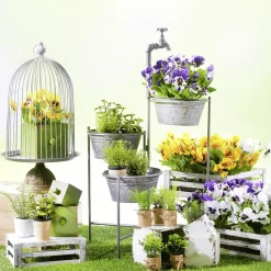 Tiroir De Pots De Plantes 3 Pcs. 9-15 Cm-DecoWoerner New