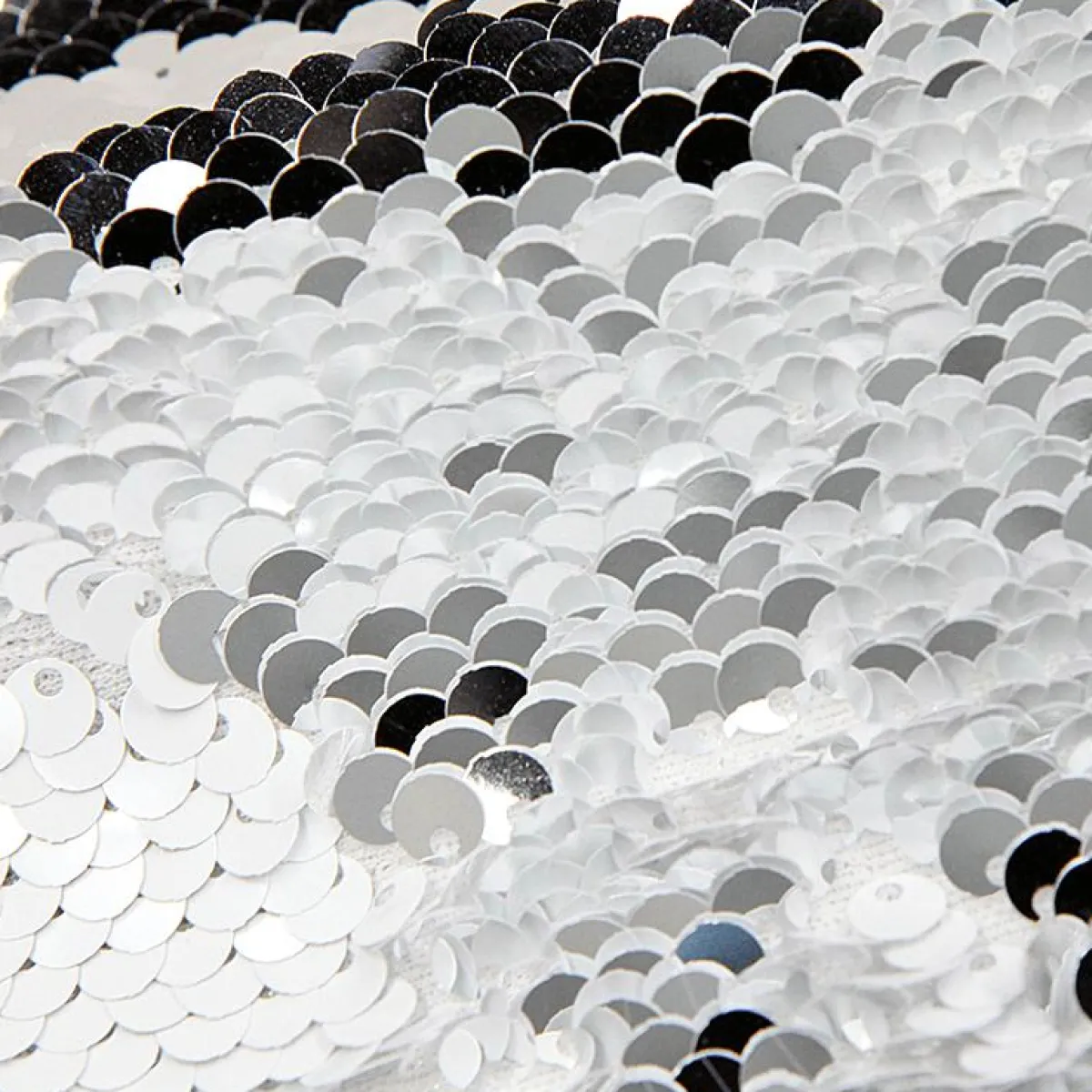 Tissu à Paillettes Réversibles /blanc, Larg. 145 Cm-DecoWoerner Hot